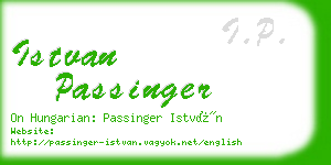 istvan passinger business card